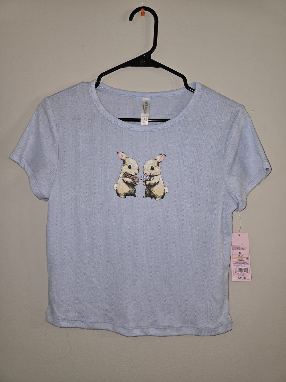 wild fable Pastel Blue Ribbed Bunny Sleep Tee